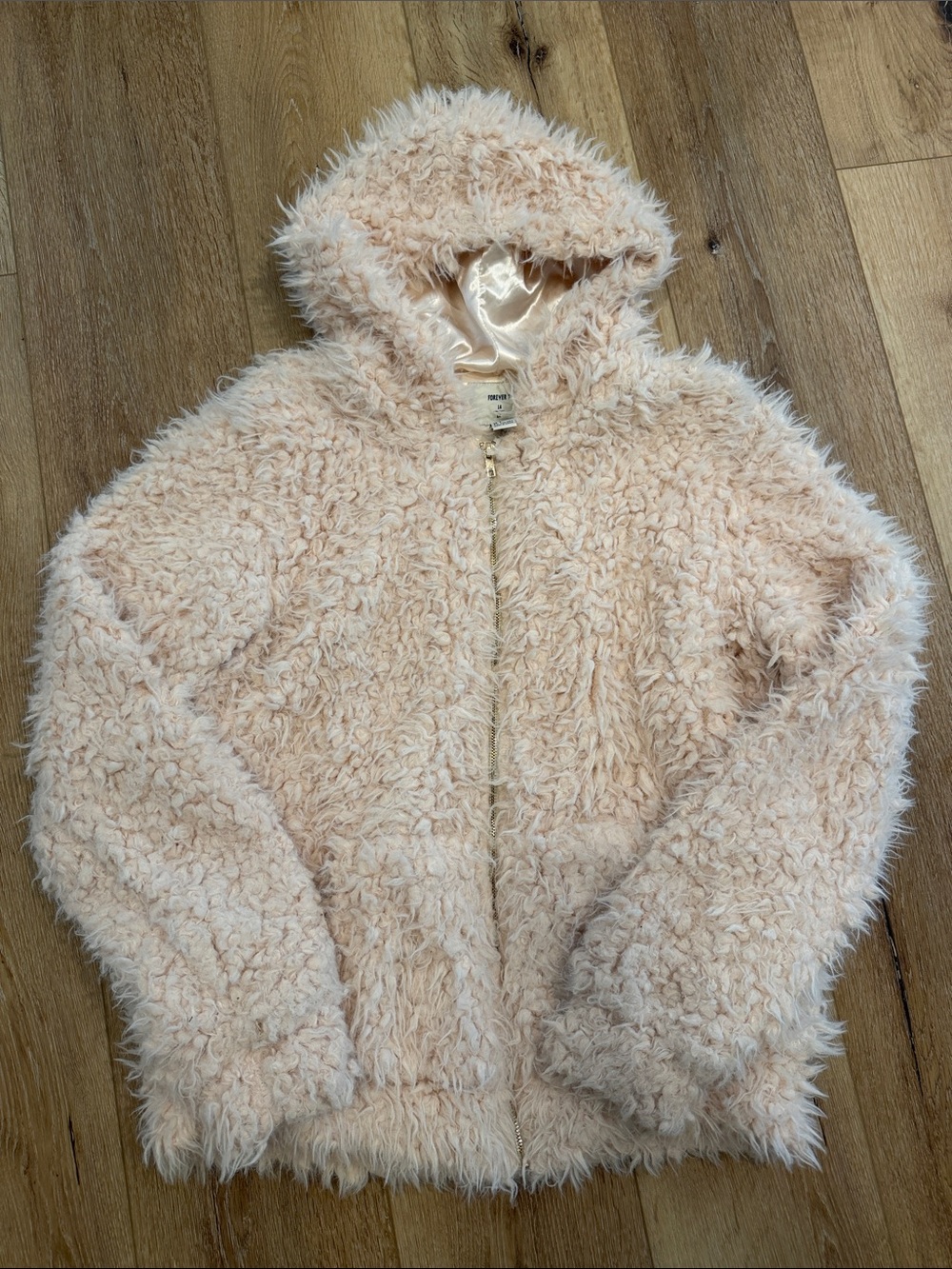 Makeup Forever Plush Teddy Hoodie Jacket - Blush Cream